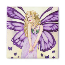 Lavender Blush Magnet, fairy art