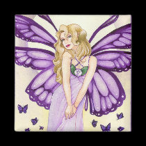 Lavender Blush Magnet, fairy art