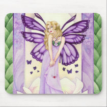 Lavender Blush Mousepad fairy art
