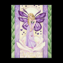 Lavender Blush Postcard, fairy art