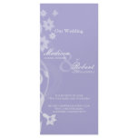 Lavender Branch Wedding Program Card rack cards