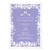 Lavender Bridal Shower Invitations - Modern