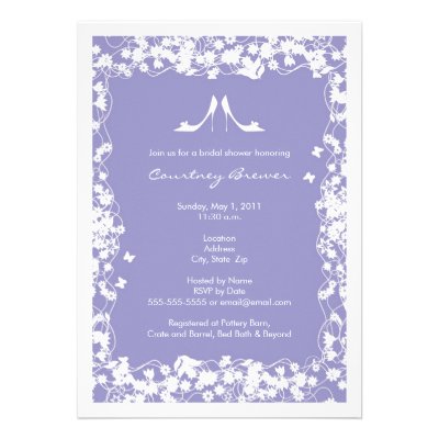 Lavender Bridal Shower Invitations - Modern