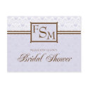 Lavender & Brown Bridal Shower Postcard