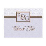 Lavender & Brown Thank You Postcard