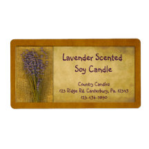Lavender Candle Label