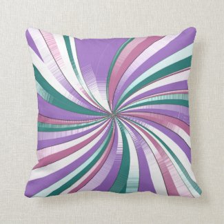 Lavender Candy Swirl Pastel Pillow