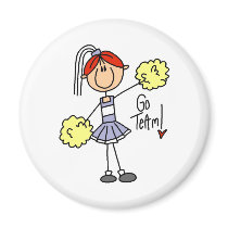Lavender Cheerleader magnets by stick_figures Lavender Cheerleader magnets