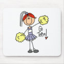 Lavender Cheerleader mousepads by stick_figures Lavender Cheerleader mousepads