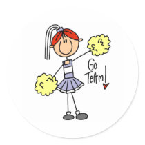 Lavender Cheerleader stickers