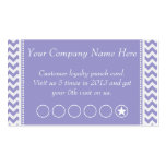 Lavender Chevron Discount Promotional Punch Card business cards