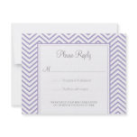 Lavender Chevron Print Wedding Response Card Personalized Invite