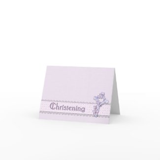 Lavender Christening Invitation card