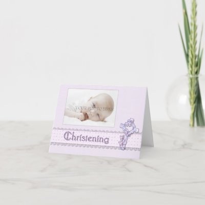 Christening Photography on Lavender Christening Photo Invitation Greeting Card From Zazzle Com