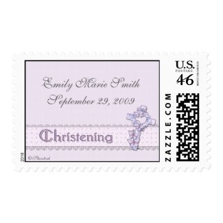 Lavender Christening Postage stamp