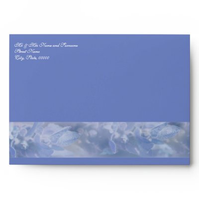 lavender classy wedding invitations envelope by Florals