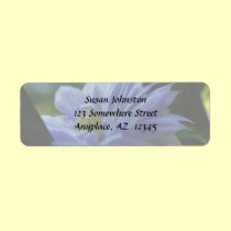 Lavender Clematis Flower Address Label labels
