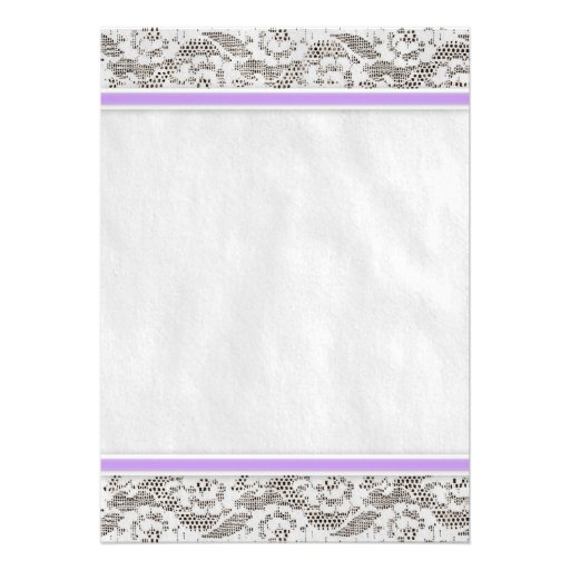 Lavender Country Lace Wedding Invitations