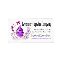Lavender Cupcake Company Avery Label