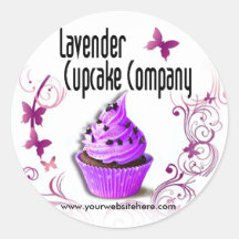 Lavender Cupcake Company Stickers (customized)