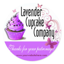 Lavender Cupcake Company Thank You Stickers stickers