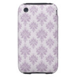 Lavender Damask Tough iPhone 3 Case