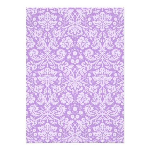 Lavender Damask; Vintage Chalkboard look Custom Announcement