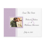Lavender Dotted Swiss Save The Date Post Card