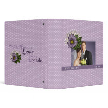 Lavender Dotted Swiss Wedding Album binders