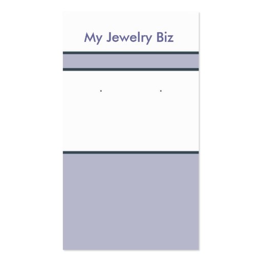 Lavender Earring Cards Business Cards (front side)