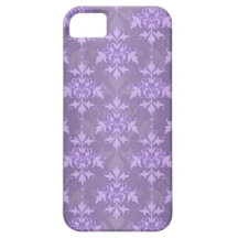 Lavender Fancy Damask iPhone 5 Cases