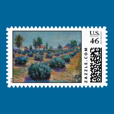 Lavender Farm Postage Stamps by Cathyyy