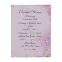 Lavender Floral Bridal Shower Invitation postcards by StarStock Lavender Floral Bridal Shower Invitation postcards