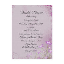 Lavender Floral Bridal Shower Invitation postcards