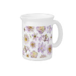 Lavender Floral Deco Pitcher pitchers