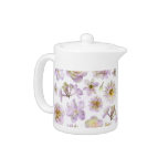 Lavender Floral Deco Tea Pot teapots