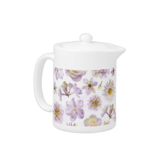 Lavender Floral Deco Tea Pot zazzle_teapot