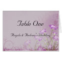 Lavender Floral Table Seating Card