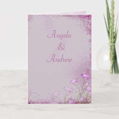 Lavender Floral Wedding Invitation Cards by StarStock