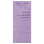 Lavender Floral Wedding Program Rack Card Design