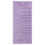 Lavender Floral Wedding Program Rack Card Design