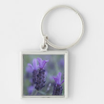 Lavender Flower Photo Keychain