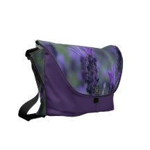 Lavender Flower Photo Messenger Bag