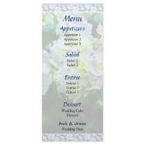 Lavender Hydrangea in Garden  Wedding Menu Rack Cards