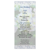 Lavender Hydrangea in Garden Wedding Program Rack Card Template