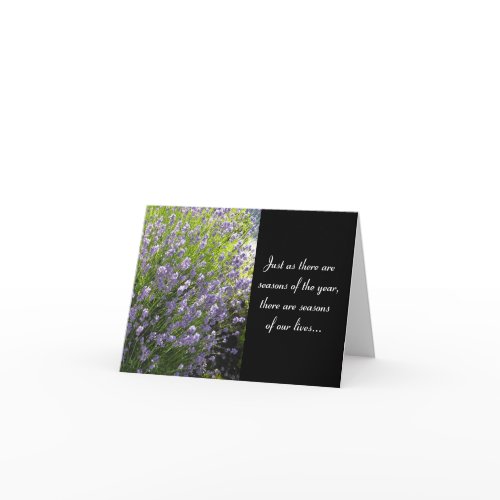 Lavender Inspirational Blank Card card