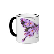 Lavender Lantana Flowers on a Coffee Mug