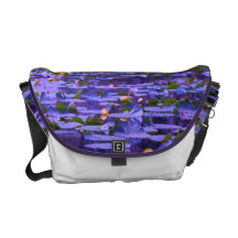 Lavender Lilly Pond Messenger Bag