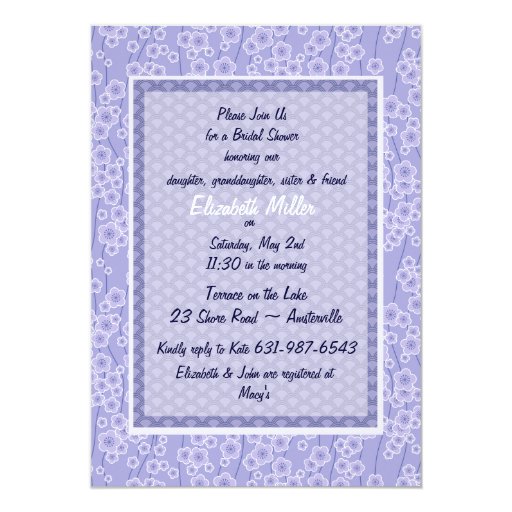 Lavender Linen Bridal Shower Invitation Zazzle
