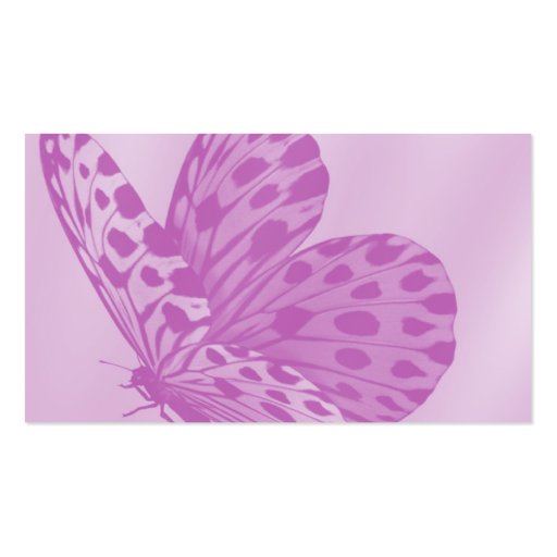 Lavender Monarch Butterfly Business Card (back side)